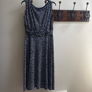 Perceptions black and white polka dot dress